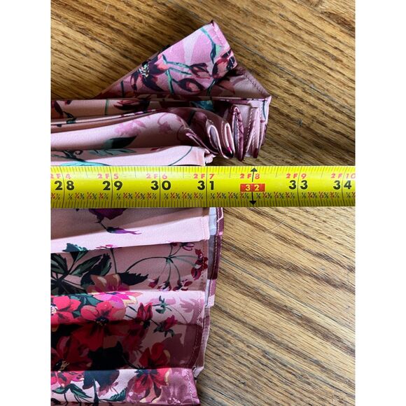 BCBG Max Azria Pink Floral Pleasted Maxi Skirt   Women's Size Small - Picture 9 of 9